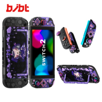 Casing Pelindung Kustom OEM Gothic Cat Ungu untuk Nintendo Switch 2 1 OLED Hard PC dengan Cangkang Pengganti Joycon Silikon
