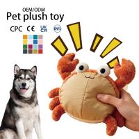 Jouet en peluche interactif en tissu durable pour animaux de compagnie, en forme de canne à sucre de Noël, avec son couineur, pour chiens et chats