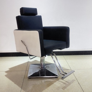 Fauteuil de coiffure et de beauté moderne en cuir, robuste, avec pompe hydraulique, pivotant à 360 degrés, inclinable et réglable en hauteur - Product Image 1
