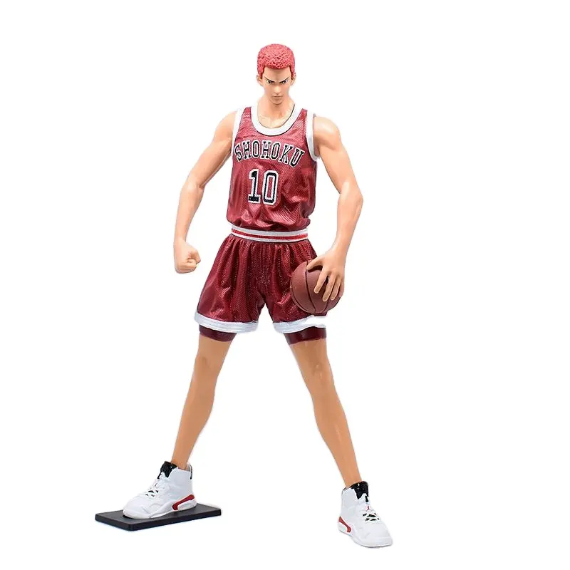 Unisex Anime Slam Dunk Stand-up Sakuragi Hanamichi figura de acción cabeza intercambiable PVC modelo de juguete inspirado en dibujos animados japoneses