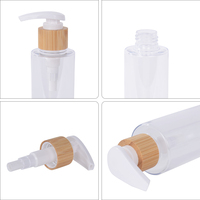 Eco organik alami pompa bambu transparan sampo kosong sabun mandi Gel Lotion perawatan pribadi 1L 1,5 l botol plastik untuk tubuh