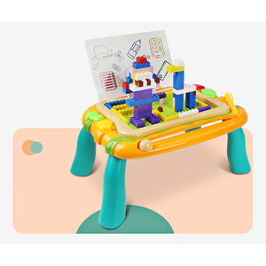 Papan gambar magnetik anak-anak, mainan blok bangunan edukasi DIY 2 in 1 - Product Image 4