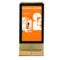 Kiosque double face sur pied, écran tactile publicitaire extérieur de 55 pouces, panneaux et affichages publicitaires étanches pour solutions DOOH