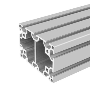 European Standard 80120 Aluminum Profile 6063 Series Anodized Industrial <b>Frame</b> <b>Square</b> Tube 1 Meter - Product Image 1
