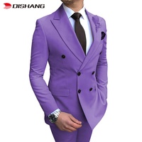 Costume de Mariage Homme de Luxe Sur Mesure, 2 Pièces (Blazer et Pantalon), Coupe Slim, Couleur Unie, pour Affaires et Bureau, 100% Coton