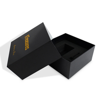 Boîte cadeau personnalisée de luxe en carton rigide avec couvercle en mousse EVA mate, impression de logo, pour bijoux
