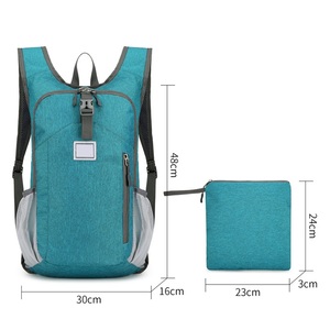 Mochila de senderismo plegable y ligera, mochila de día que se puede guardar en una bolsa, bolsillos de malla, correas transpirables para viajes, ciclismo y desplazamientos diarios - Product Image 2