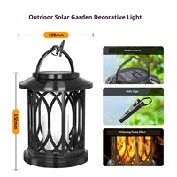 Lampe solaire extérieure à effet flamme, lanterne à clip, lustre, éclairage paysager, lampadaire haute puissance, éclairage de jardin, LED étanche IP65 360°