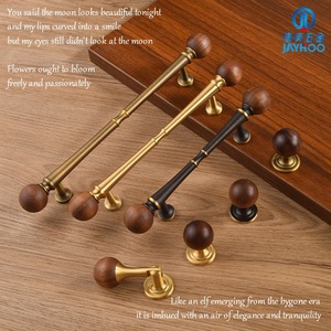 JAYHOO French Style Antique Bronze Cabinet <b>Handles</b> Walnut Wood Bar <b>Pulls</b> Drawer Wardrobe <b>Door</b> Hardware - Product Image 3