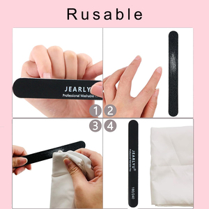 Yüksek kalite siyah zımpara düz tırnak dosyaları akrilik zımpara tampon dosyaları 180/240 Grit dayanıklı yıkanabilir manikür dosyaları Salon - Product Image 2