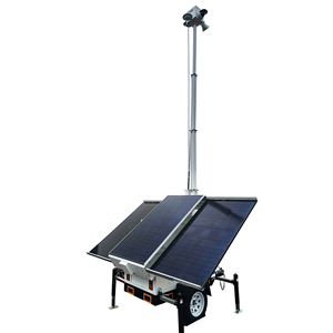 Remorque <span class=keywords><strong>solaire</strong></span> portable CCTV avec 3 panneaux solaires pour chantiers de construction éloignés - Product Image 5