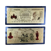 Billet de banque indien imité plaqué or, modèle personnalisé