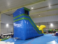 Toboggan gonflable commercial Yibei sur le thème des animaux, grand toboggan gonflable d'extérieur pour enfants, idéal pour la location événementielle