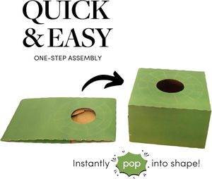 Kỳ nghỉ thiết kế-up florist Giao hàng thư mục vuông các tông sóng có thể tái chế an toàn Hoa sắp xếp giao thông vận tải xử lý - Product Image 2