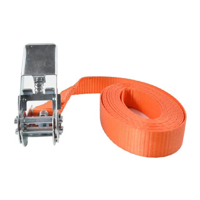 FORCENTRA-Boucle de Tendeur Orange 1600KG sans Fin à Cliquet, Sangle d'Arrimage en Alliage de Zinc, 25mm, 2m