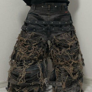 Jeans Baggy <span class=keywords><strong>MZN</strong></span> para Hombre, Lavado Ácido, Estilo Hip Hop, Streetwear, Influencias Góticas, Tallas Grandes, Venta al Por Mayor - Product Image 2