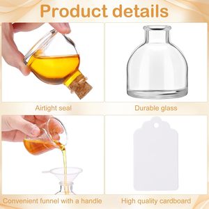 Vente en gros de 100 bouteilles de vin, whisky, vodka, tequila en verre transparent haut de gamme de 50/100/150/200/250 ml avec bouchon en liège et impression sérigraphique - Product Image 5