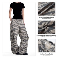 Pantalon cargo ample en coton 100% de haute qualité pour homme 11KN, motif camouflage tigre, coupe ample américaine, multi-poches, pantalon tactique