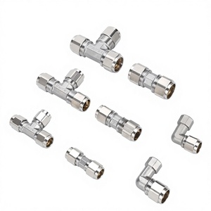 ข้อต่อตรงแบบไม่ต้องตอก รุ่น 304 สแตนเลส สำหรับเชื่อมต่อสายไฟภายในและภายนอก ข้อต่อรูปตัว L 4/6 จุด ท่อร่วมน้ำ - Product Image 1