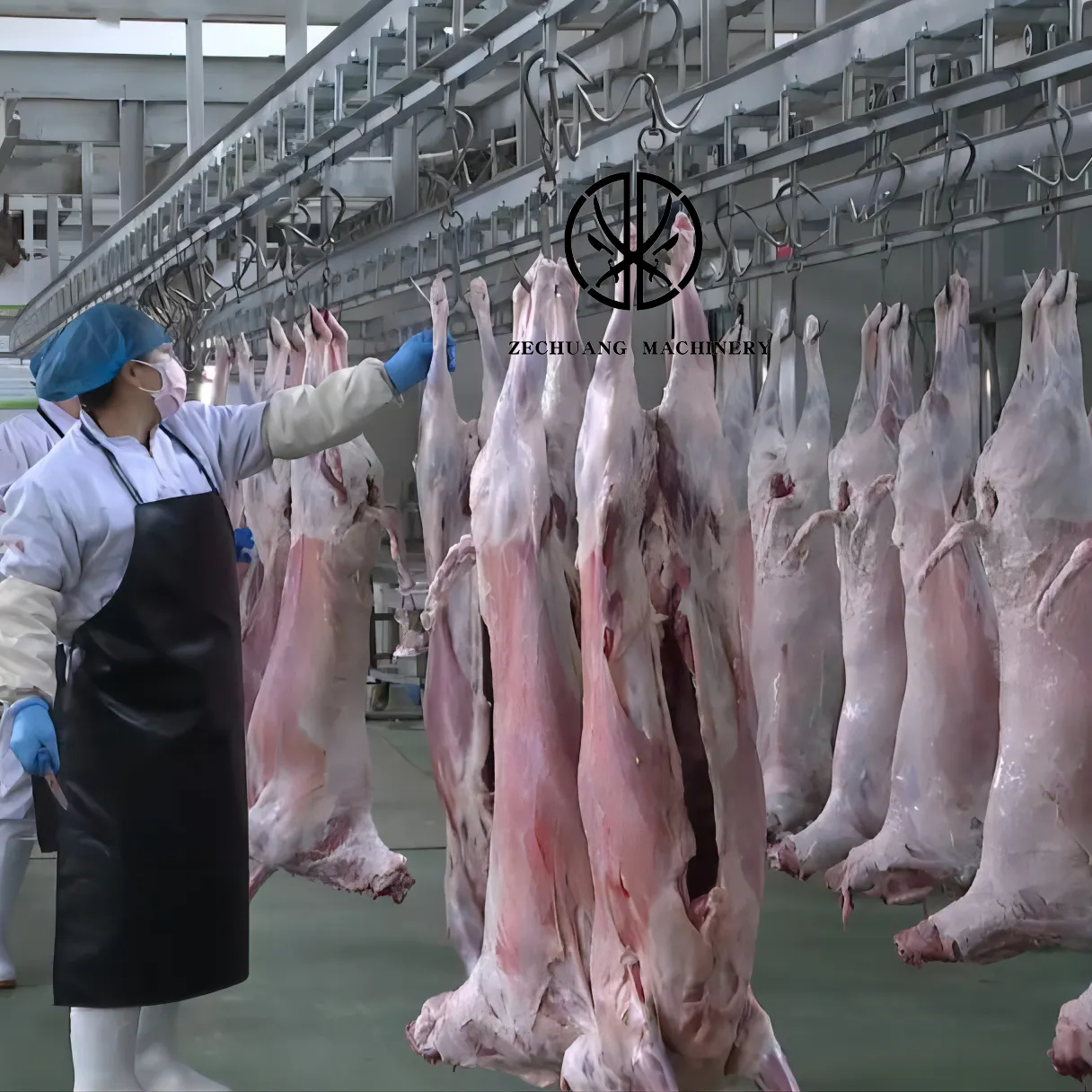 Stand alimentaire halal international Abattoir Machine à dépecer les bovins moutons Vache Chèvre Abattoir Usine Abattage complet