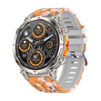 Montre connectée de sport GPS Boussole Moniteur de fréquence cardiaque 24h/24 et 7j/7 Écran IPS étanche IP68 Réveil Charge magnétique