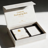 Boîte magnétique personnalisée, boîte en papier de luxe blanc ivoire haut de gamme, emballage cadeau sophistiqué
