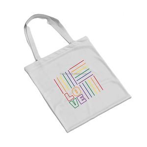 DLBZ LGBTQ Wholesale Cheap Fashion Reusable Eco Friendly Pride Day Custom Canvas <b>Tote</b> Shopping <b>Bag</b> with Rope Handle - Product Image 1