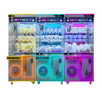 Conception personnalisée gratuite poupée grue machine jouet attrape en peluche saisissant des jeux à pièces petite mini machine à griffes avec accepteur de billets