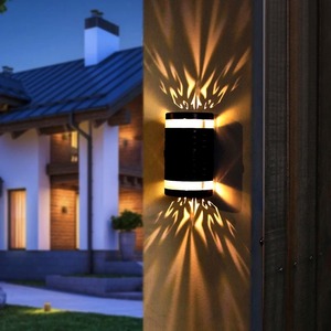 Lampe solaire LED extérieure à éclairage haut et bas, grande taille, étanche IP65, pour décoration de jardin, cour, rue, mur, RGB - Product Image 1