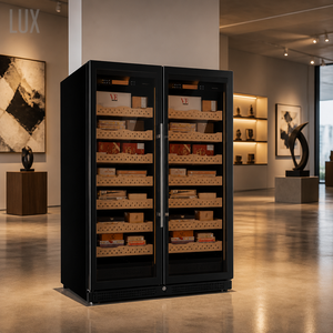 Humidor à cigares LUX 3800, double porte, grande capacité, étagères en cèdre espagnol - Product Image 3