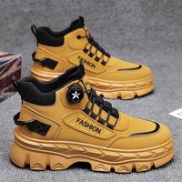 Chaussures Homme Automne 2026 Nouveauté Baskets Montantes Décontractées Tendance Plateforme Style Coréen Semelle Épaisse Rehaussantes Antidérapantes