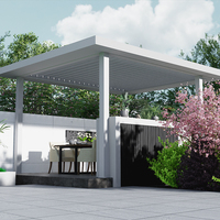 Vente en gros directe de supports pour pergola couverture jardin solaire patio pergola électrique en aluminium avec verre coulissant