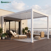 Pergola en acier et fer, type manuel, légère, facile à assembler, pergola de patio avec rideau, OEM, pergola en gros à prix abordable