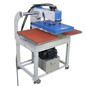 Prensa de estampado en caliente hidráulica de doble estación ascendente para camisetas y bolsas de tela - Product Image 5