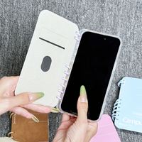 2025 nuevo diseño elegante lindo PU cuero Notebook cubierta Flip tarjeta funda de teléfono móvil para iPhone 13 14 15 16 Pro Max