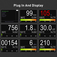 Launch-X50 Plus HUD OBD affichage de la température de l'eau, outil de Diagnostic de véhicules multiples, sur la vitesse, alarme, changement de nom, moteur