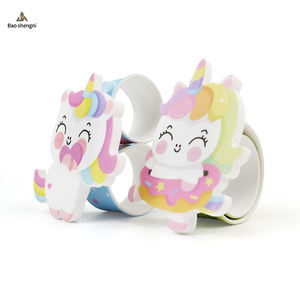 2023 yeni varış sevimli Unicorn çocuk Snap saatler çocuklar karikatür silikon ışık LED dijital bilezik çocuklar oyuncak tokat kol saati - Product Image 3