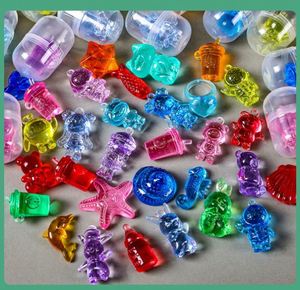 Jouets en plastique bon marché pour enfants en gros, capsules de 32*47 mm avec figurine animale en acrylique à l'intérieur pour distributeur automatique - Product Image 6