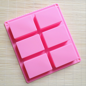 Khuôn Bánh Silicon 6 Khoang Khuôn Xà Phòng Hình Chữ Nhật 8*5.5*2.5Cm Khoảng 100Ml - Product Image 3