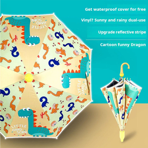 Mignon Anime Enfants Parapluies Fabricant Dessin Animé Pluie Enfants Parapluie avec Couvercle En Plastique En Gros - Product Image 4