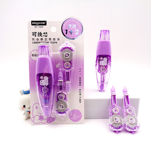 Chất lượng cao tùy chỉnh nhựa bút cho sinh viên 1 + 2 thay thế lõi mịn bằng văn bản Báo Chí Bền loại băng chỉnh - Product Image 5