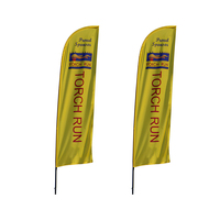 Nouvelles drapeaux plume publicitaires d'extérieur Dtent à prix abordable avec kit de mât et piquet de sol