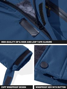 Giacca <span class=keywords><strong>da</strong></span> Sci con Cappuccio in Pile Personalizzata per Uomo, Antivento, Impermeabile, Calda, Invernale, con Fodera in Pile, per Acquisti all'Ingrosso - Product Image 3