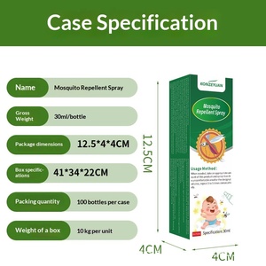 KONZEYUAN Pegatinas y <span class=keywords><strong>Spray</strong></span> Repelente de Mosquitos para Bebés, 6 Meses de Duración, Hecho en China - Product Image 5