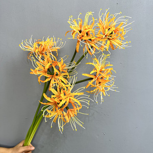 Fleurs <span class=keywords><strong>Higanbana</strong></span> artificielles de haute qualité en plusieurs couleurs réalistes pour la décoration murale du Nouvel An de la remise des diplômes de Noël en gros - Product Image 2