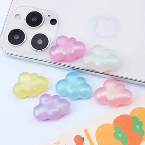 Mới đầy màu sắc Blingbling 3D đám mây nhựa quyến rũ phẳng trở lại cho Keychain thu nhỏ trang trí