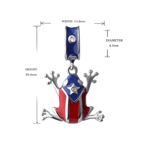 Cuentas de rana para pulsera pr coquí, de plata de ley 2021, con efecto colorido, gran oferta, 925 - Product Image 4