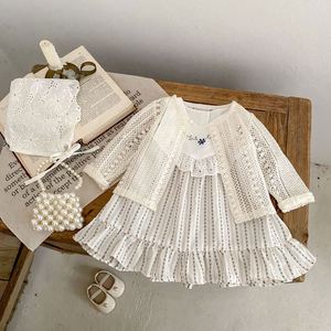 Gaun Bayi Baru Lahir Engepapa Musim Panas Lengan Pendek Motif Garis-garis Gaun Anak Perempuan Bordir Pakaian Bayi Katun - Product Image 4