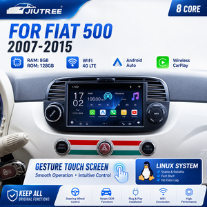 Autoradio JIUTREE pour Fiat 500 2007-2015 avec écran multimédia, navigation et Carplay - Product Image 5