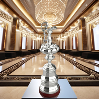 Trophées personnalisés en résine métallique, Rugby, Basketball, Baseball MVP Championship Trophées, Artisanat, Prix sportifs scolaires